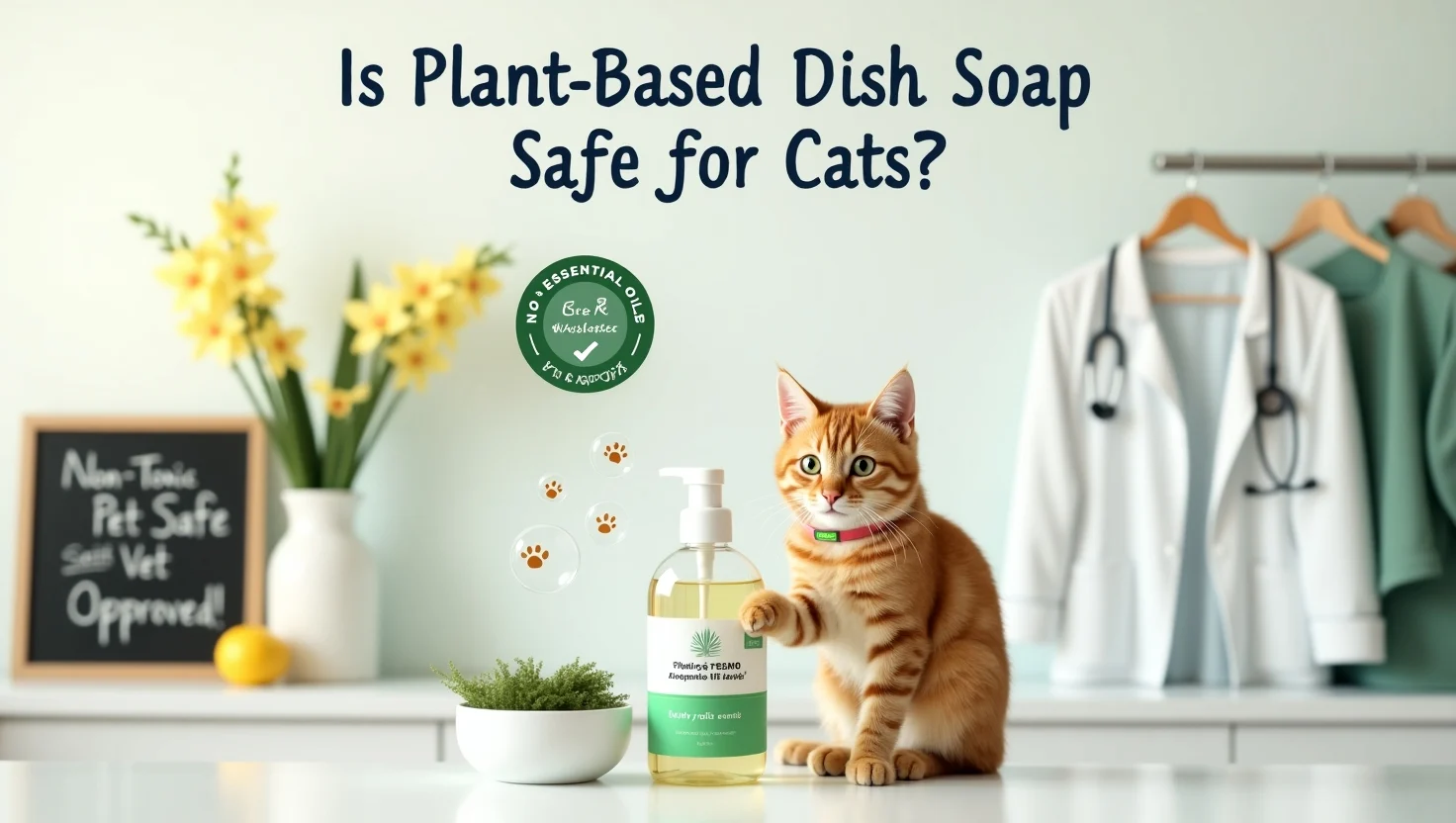 Is plant based dish soap okay for cats to use?