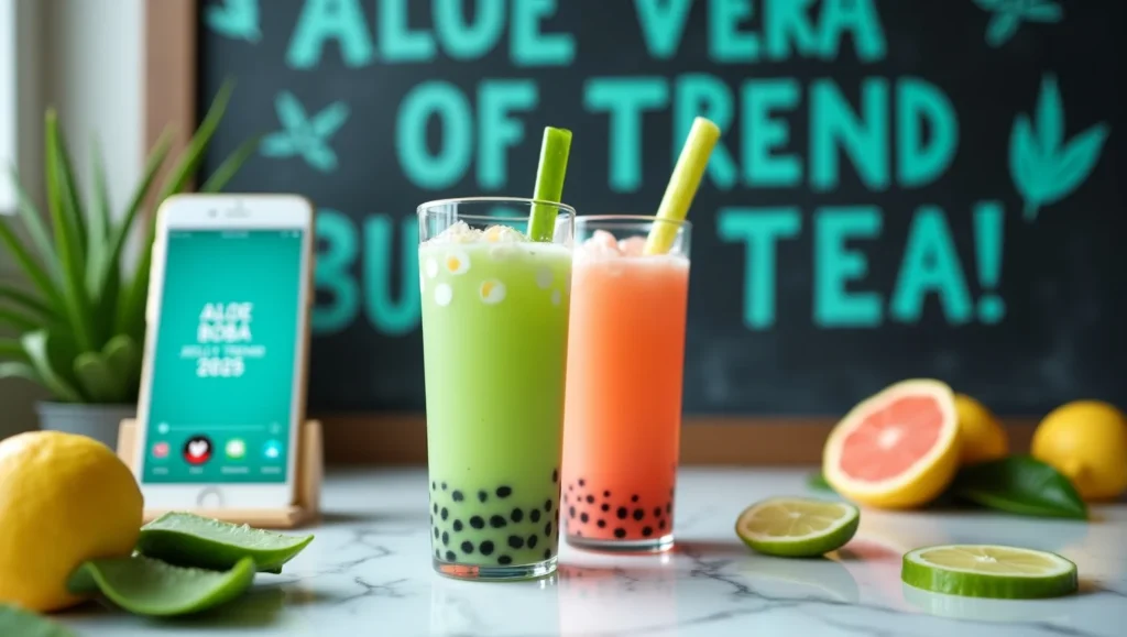 Aloe Vera Jelly Bubble Tea
