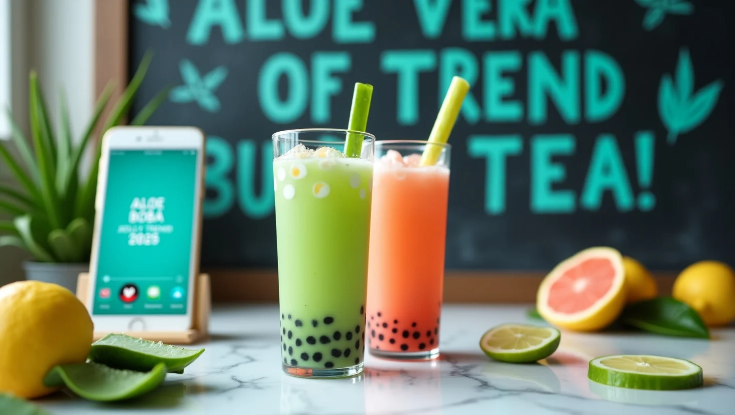 Aloe Vera Jelly Bubble Tea